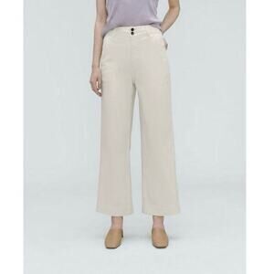 Everlane Cream Wide-Leg Pants